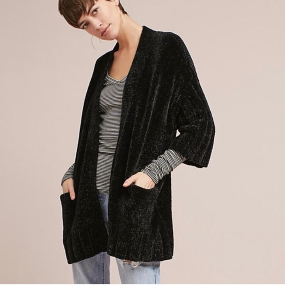 Anthropologie Moth Chenille Cardigan